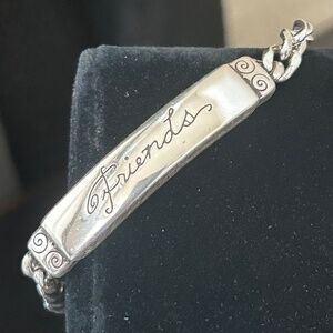 Brighton “Friends” Etched Silver Bracelet. NWOT